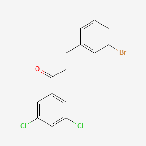 molecular formula C15H11BrCl2O B1532436 3-(3-Bromophenyl)-1-(3,5-dichlorophenyl)propan-1-one CAS No. 898760-75-3