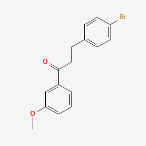 molecular formula C16H15BrO2 B1532437 3-(4-Bromophenyl)-1-(3-methoxyphenyl)propan-1-one CAS No. 898761-03-0