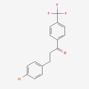 molecular formula C16H12BrF3O B1532438 3-(4-溴苯基)-4'-三氟甲基丙基苯甲酮 CAS No. 898761-76-7
