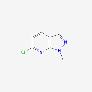 molecular formula C7H6ClN3 B1532439 6-chloro-1-methyl-1H-pyrazolo[3,4-b]pyridine CAS No. 63725-52-0