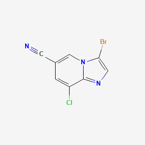 molecular formula C8H3BrClN3 B1532450 3-Bromo-8-chloroimidazo[1,2-a]pyridine-6-carbonitrile CAS No. 1221791-70-3