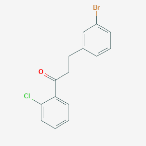 molecular formula C15H12BrClO B1532454 3-(3-溴苯基)-1-(2-氯苯基)丙酮 CAS No. 898760-45-7