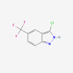 molecular formula C8H4ClF3N2 B1532457 3-氯-5-(三氟甲基)-1H-吲唑 CAS No. 1243407-89-7