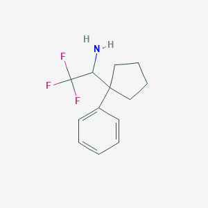 2,2,2-Trifluoro-1-(1-phenylcyclopentyl)ethan-1-amine