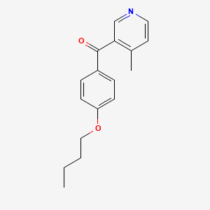molecular formula C17H19NO2 B1532464 3-(4-Butoxybenzoyl)-4-methylpyridine CAS No. 1187163-78-5