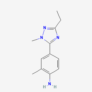 4-(3-Ethyl-1-methyl-1h-1,2,4-triazol-5-yl)-2-methylaniline