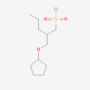 2-((Cyclopentyloxy)methyl)pentane-1-sulfonyl chloride