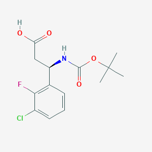 (R)-3-((tert-Butoxycarbonyl)amino)-3-(3-chloro-2-fluorophenyl)propanoic acid