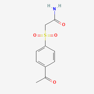 molecular formula C10H11NO4S B1532483 2-(4-Acetylbenzenesulfonyl)acetamide CAS No. 1266854-36-7