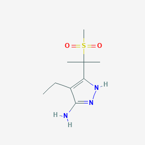 4-Ethyl-3-(2-(methylsulfonyl)propan-2-yl)-1h-pyrazol-5-amine