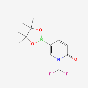 molecular formula C12H16BF2NO3 B1532486 1-(difluoromethyl)-5-(4,4,5,5-tetramethyl-1,3,2-dioxaborolan-2-yl)pyridin-2(1H)-one CAS No. 1352152-41-0