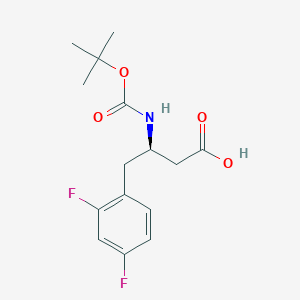 B1532488 (R)-3-((tert-Butoxycarbonyl)amino)-4-(2,4-difluorophenyl)butanoic acid CAS No. 851307-12-5