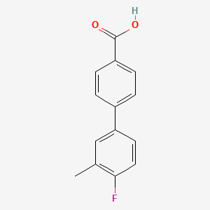 molecular formula C14H11FO2 B1532492 4-(4-氟-3-甲基苯基)苯甲酸 CAS No. 885964-08-9