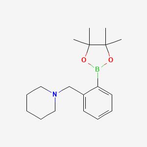 1-{[2-(Tetramethyl-1,3,2-dioxaborolan-2-yl)phenyl]methyl}piperidine