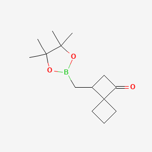 3-((4,4,5,5-Tetramethyl-1,3,2-dioxaborolan-2-yl)methyl)spiro[3.3]heptan-1-one