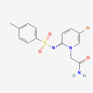 molecular formula C14H14BrN3O3S B1532538 2-[5-溴-2-(4-甲苯磺酰亚氨基吡啶-1-基)乙酰胺 CAS No. 1005785-49-8