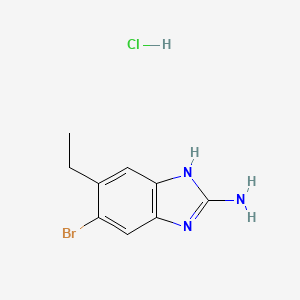 6-bromo-5-ethyl-1H-1,3-benzodiazol-2-aminehydrochloride