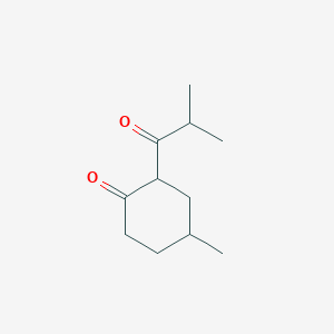 4-Methyl-2-(2-methylpropanoyl)cyclohexan-1-one