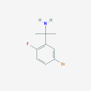 molecular formula C9H11BrFN B1532540 2-(5-Bromo-2-fluorophenyl)propan-2-amine CAS No. 1314735-57-3