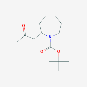 molecular formula C14H25NO3 B1532543 Tert-butyl 2-(2-oxopropyl)azepane-1-carboxylate CAS No. 1423025-08-4