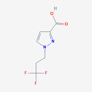 molecular formula C7H7F3N2O2 B1532553 1-(3,3,3-trifluoropropyl)-1H-pyrazole-3-carboxylic acid CAS No. 1245772-76-2