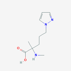 2-Methyl-2-(methylamino)-5-(1h-pyrazol-1-yl)pentanoic acid