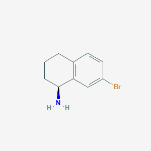 molecular formula C10H12BrN B1532558 (S)-7-Bromo-1,2,3,4-tetrahydro-naphthalen-1-ylamine CAS No. 676135-95-8