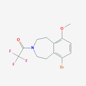 1-(6-bromo-9-methoxy-2,3,4,5-tetrahydro-1H-3-benzazepin-3-yl)-2,2,2-trifluoroethan-1-one