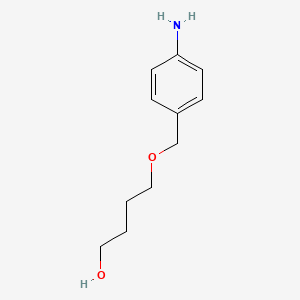 molecular formula C11H17NO2 B1532563 4-[(4-Aminobenzyl)oxy]butan-1-ol CAS No. 1248091-66-8