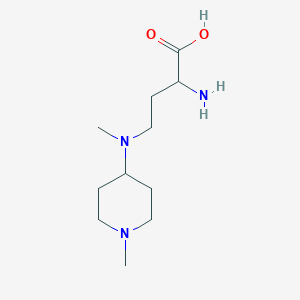 molecular formula C11H23N3O2 B15325630 2-Amino-4-(methyl(1-methylpiperidin-4-yl)amino)butanoic acid 