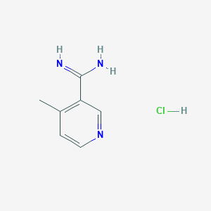 molecular formula C7H10ClN3 B1532564 盐酸 4-甲基吡啶-3-甲酰胺基酰胺 CAS No. 1235441-55-0