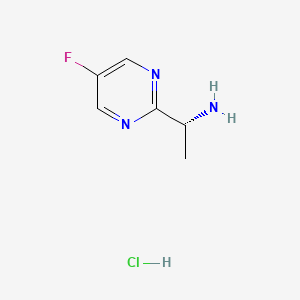 molecular formula C6H9ClFN3 B1532566 (R)-1-(5-Fluoropyrimidin-2-yl)ethanamine hydrochloride CAS No. 1202070-40-3