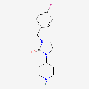 molecular formula C15H20FN3O B1532570 1-(4-氟苄基)-3-哌啶-4-基咪唑啉-2-酮 CAS No. 1242883-08-4