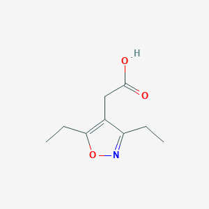 molecular formula C9H13NO3 B1532574 2-(二乙基-1,2-噁唑-4-基)乙酸 CAS No. 1258641-13-2