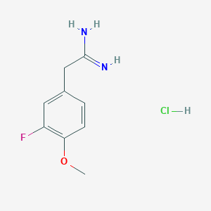 molecular formula C9H12ClFN2O B1532578 2-(3-氟-4-甲氧基苯基)乙酰胺盐酸盐 CAS No. 1258641-33-6