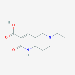 molecular formula C12H16N2O3 B15325809 6-Isopropyl-2-oxo-1,2,5,6,7,8-hexahydro-1,6-naphthyridine-3-carboxylic acid 