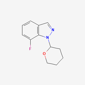 molecular formula C12H13FN2O B1532599 7-氟-1-(四氢-2H-吡喃-2-基)-1H-吲唑 CAS No. 1337880-62-2