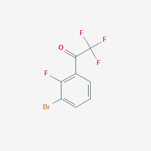 molecular formula C8H3BrF4O B1532606 1-(3-Bromo-2-fluorophenyl)-2,2,2-trifluoroethanone CAS No. 871353-32-1