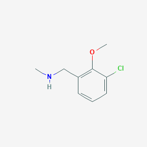 molecular formula C9H12ClNO B1532609 1-(3-氯-2-甲氧基苯基)-N-甲基甲胺 CAS No. 709649-68-3