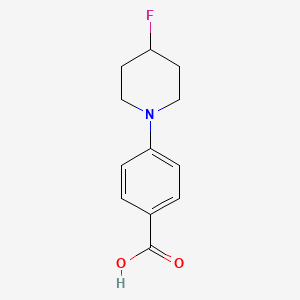 molecular formula C12H14FNO2 B1532611 4-(4-氟哌啶-1-基)苯甲酸 CAS No. 718632-63-4