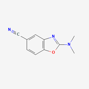 molecular formula C10H9N3O B1532618 2-(二甲基氨基)-1,3-苯并噁唑-5-碳腈 CAS No. 565237-26-5