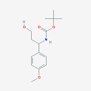 molecular formula C15H23NO4 B1532620 3-(Boc-氨基)-3-(4-甲氧基苯基)-1-丙醇 CAS No. 96363-26-7