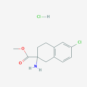 2-Amino-6-chloro-1,2,3,4-tetrahydro-naphthalene-2-carboxylic acid methyl ester hydrochloride