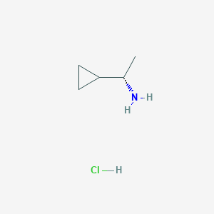 molecular formula C5H12ClN B1532632 (S)-1-Cyclopropylethanamine hydrochloride CAS No. 178033-78-8