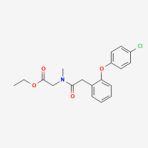 molecular formula C19H20ClNO4 B1532635 2-(2-(2-(4-氯苯氧基)苯基)-N-甲基乙酰氨基)乙酸乙酯 CAS No. 1035404-19-3