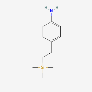 molecular formula C11H19NSi B1532638 4-[2-(三甲基甲硅烷基)乙基]苯胺 CAS No. 17961-95-4