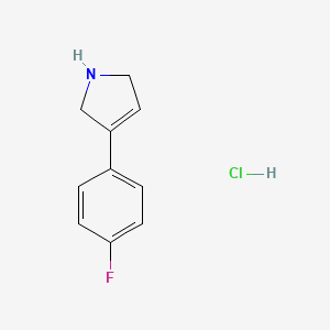 molecular formula C10H11ClFN B1532639 3-(4-氟苯基)-2,5-二氢-1H-吡咯盐酸盐 CAS No. 917505-35-2