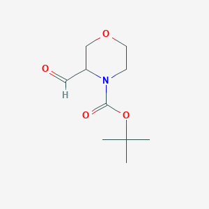 molecular formula C10H17NO4 B153264 叔丁基 3-甲酰吗啉-4-羧酸酯 CAS No. 833474-06-9