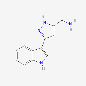 [5-(1H-indol-3-yl)-1H-pyrazol-3-yl]methanamine