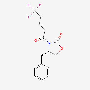 molecular formula C15H16F3NO3 B1532641 (4S)-4-苄基-3-(5,5,5-三氟戊酰基)-1,3-恶唑烷-2-酮 CAS No. 1401065-46-0